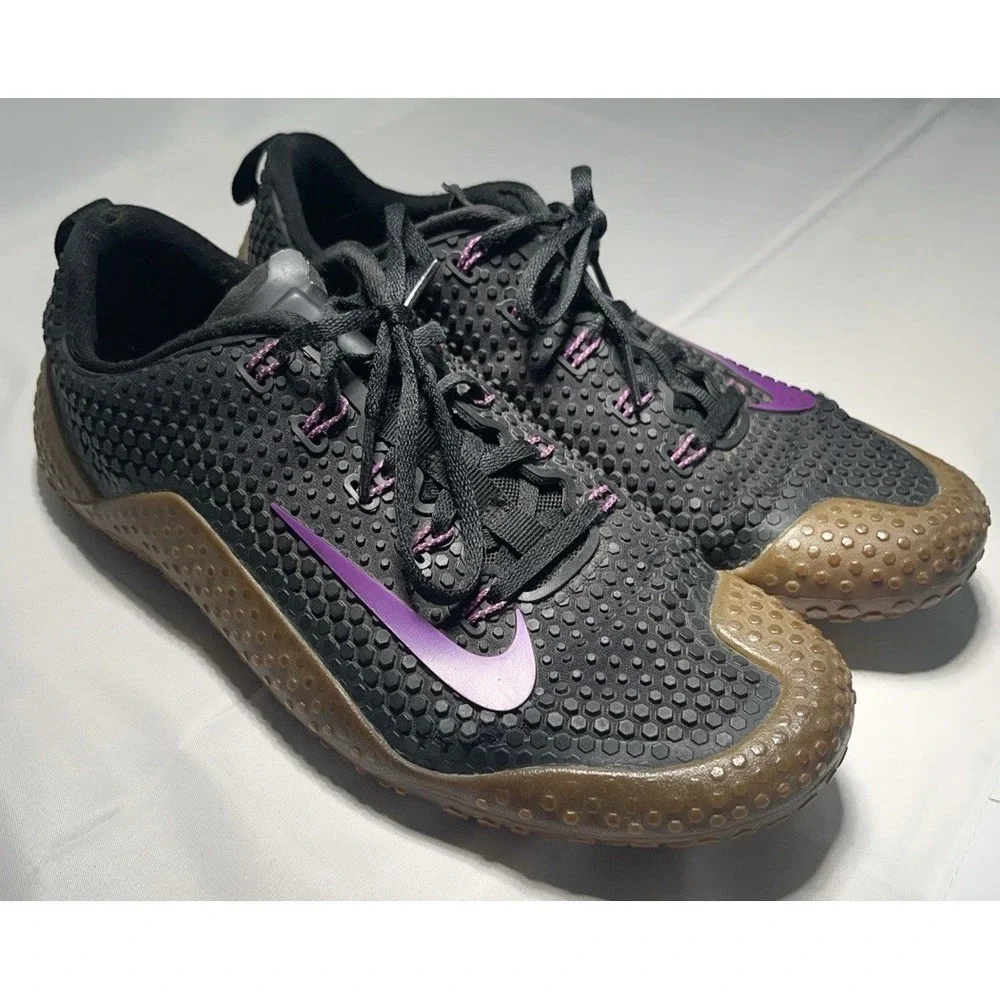 Nike Free Trainer 1.0 Sneakers Men's 8 Black Purple Athletic‎ Shoes 807436-052